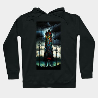 Mystical Tower Inspired by Piet Mondrian Art Hoodie